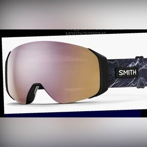 Smith 4D Mag-ChromaPop Small Fit Sun Red + Storm Rose Gold Lens with Black Frame
